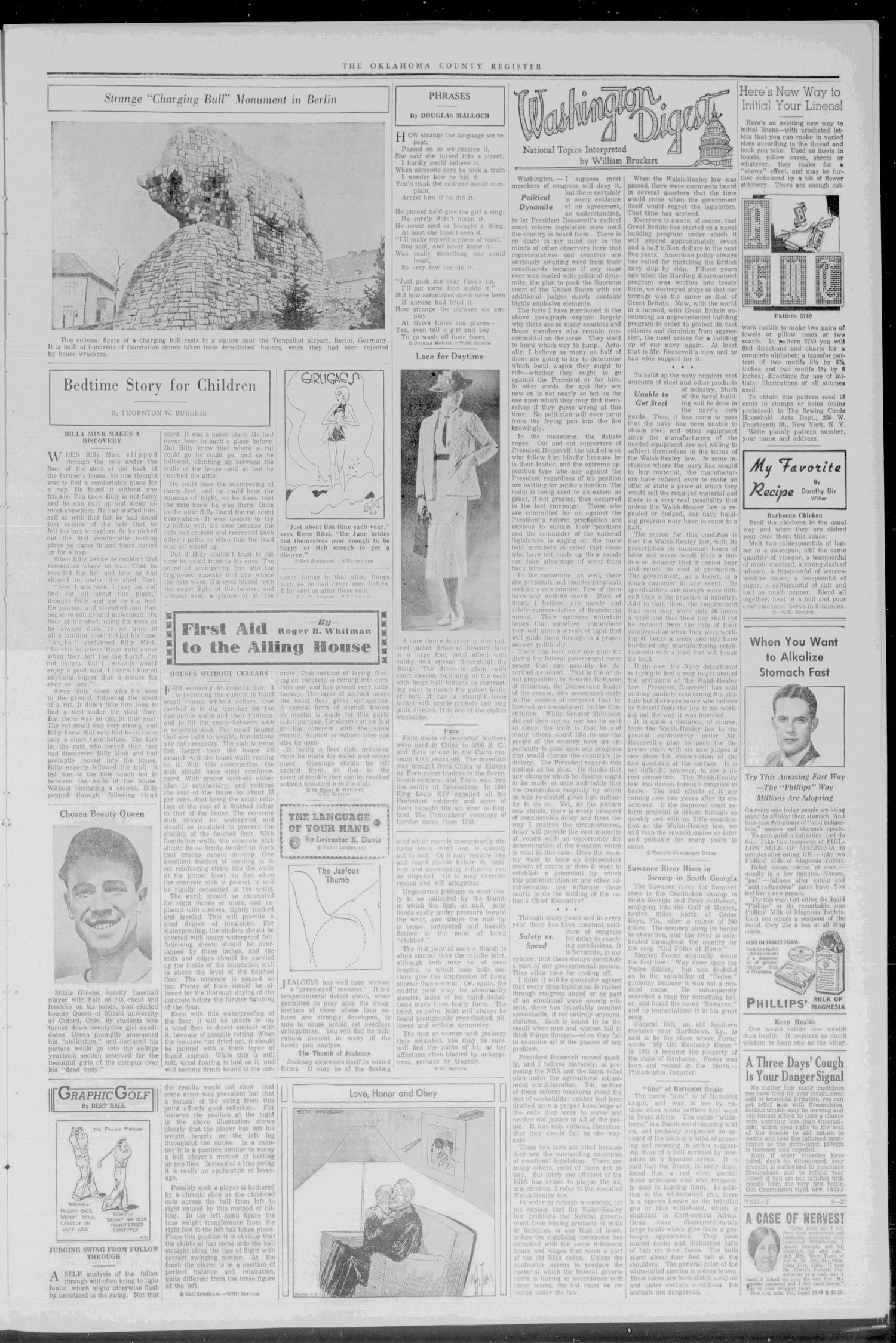 The Oklahoma County Register (Luther, Okla.), Vol. 37, No. 38, Ed. 1 Thursday, March 11, 1937
                                                
                                                    [Sequence #]: 3 of 8
                                                