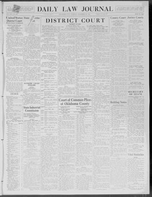 Primary view of object titled 'Daily Law Journal (Oklahoma City, Okla.), Vol. 13, No. 205, Ed. 1 Tuesday, December 29, 1936'.