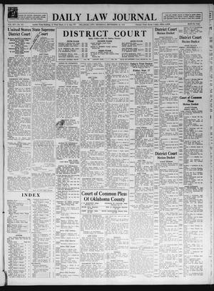 Primary view of object titled 'Daily Law Journal (Oklahoma City, Okla.), Vol. 14, No. 121, Ed. 1 Thursday, September 16, 1937'.