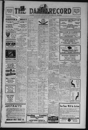 The Daily Record (Oklahoma City, Okla.), Vol. 27, No. 190, Ed. 1 Monday, August 18, 1930