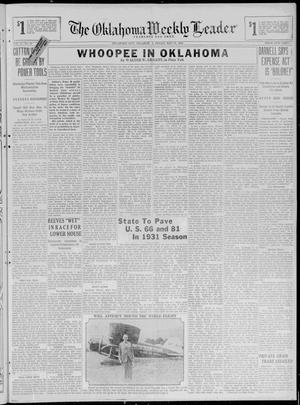 The Oklahoma Weekly Leader (Oklahoma City, Okla.), Vol. 11, No. 39, Ed. 1 Friday, May 16, 1930