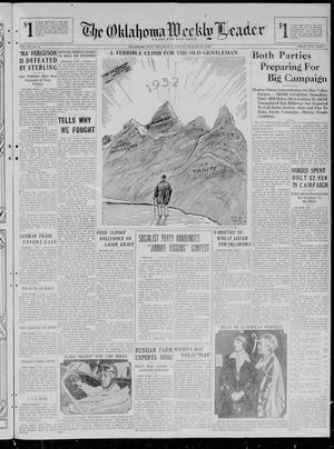 The Oklahoma Weekly Leader (Oklahoma City, Okla.), Vol. 12, No. 2, Ed. 1 Friday, August 29, 1930