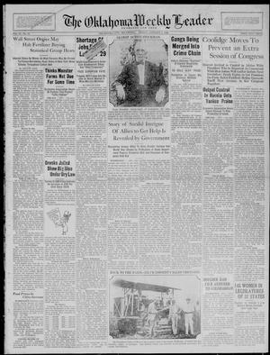 The Oklahoma Weekly Leader (Oklahoma City, Okla.), Vol. 10, No. 21, Ed. 1 Friday, January 4, 1929