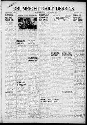 Drumright Daily Derrick (Drumright, Okla.), Vol. 29, No. 65, Ed. 1 Tuesday, October 8, 1940