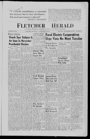 Primary view of object titled 'Fletcher Herald (Fletcher, Okla.), Vol. 50, No. 10, Ed. 1 Thursday, September 15, 1960'.