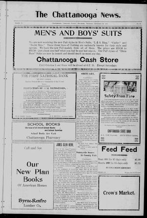 The Chattanooga News. (Chattanooga, Okla.), Vol. 16, No. 30, Ed. 1 Thursday, September 22, 1921