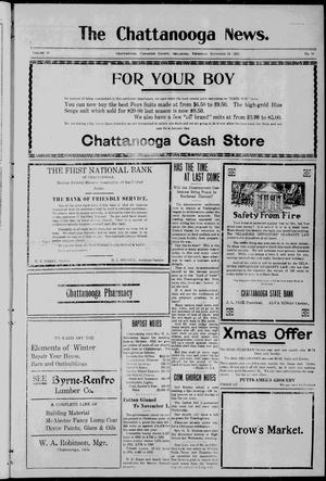 Primary view of object titled 'The Chattanooga News. (Chattanooga, Okla.), Vol. 16, No. 39, Ed. 1 Thursday, November 24, 1921'.