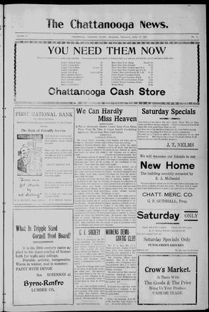The Chattanooga News. (Chattanooga, Okla.), Vol. 17, No. 9, Ed. 1 Thursday, April 27, 1922