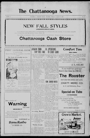 The Chattanooga News. (Chattanooga, Okla.), Vol. 17, No. 25, Ed. 1 Thursday, August 17, 1922