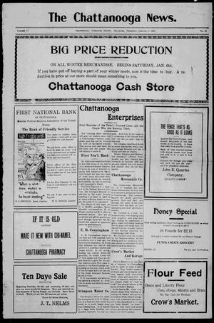 Primary view of object titled 'The Chattanooga News. (Chattanooga, Okla.), Vol. 17, No. 45, Ed. 1 Thursday, January 4, 1923'.