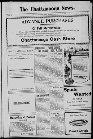 Primary view of object titled 'The Chattanooga News. (Chattanooga, Okla.), Vol. 18, No. 25, Ed. 1 Thursday, August 16, 1923'.