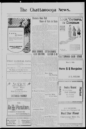 Primary view of object titled 'The Chattanooga News. (Chattanooga, Okla.), Vol. 19, No. 10, Ed. 1 Thursday, May 1, 1924'.