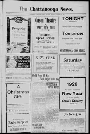 The Chattanooga News. (Chattanooga, Okla.), Vol. 20, No. 50, Ed. 1 Thursday, December 31, 1925