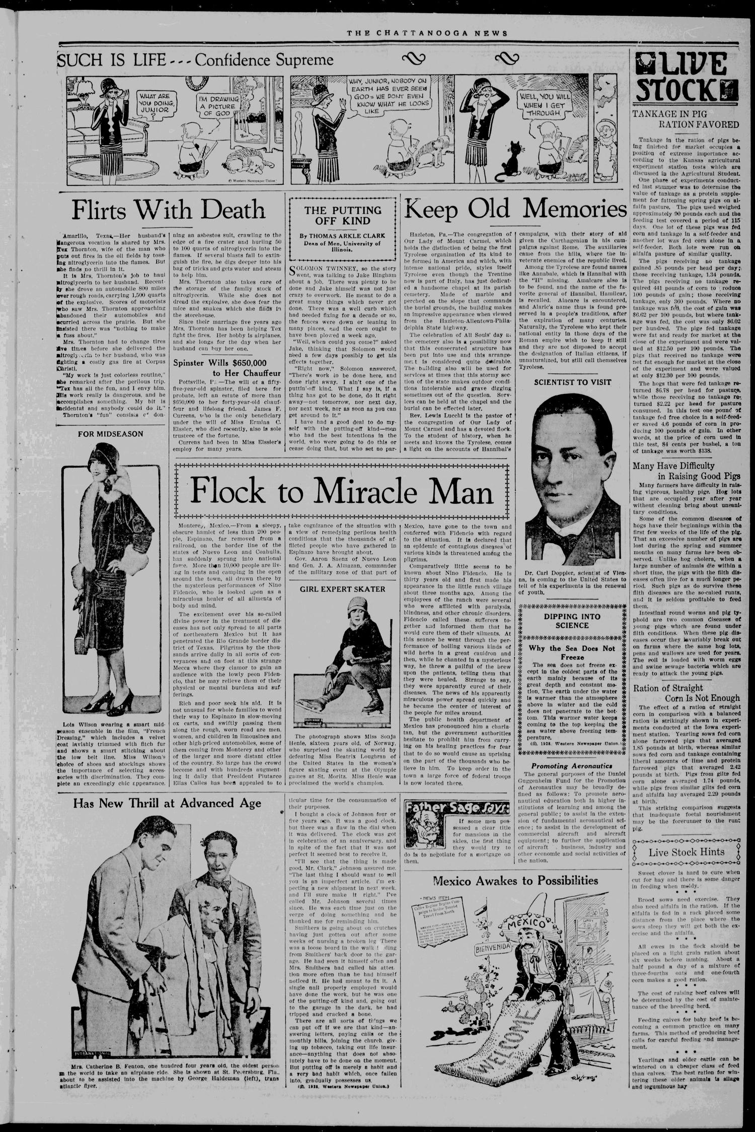 The Chattanooga News. (Chattanooga, Okla.), Vol. 23, No. 16, Ed. 1 Thursday, April 12, 1928
                                                
                                                    [Sequence #]: 3 of 6
                                                
