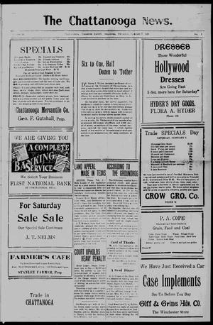 The Chattanooga News. (Chattanooga, Okla.), Vol. 24, No. 11, Ed. 1 Thursday, February 7, 1929