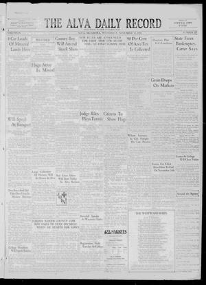The Alva Daily Record (Alva, Okla.), Vol. 29, No. 227, Ed. 1 Wednesday, November 11, 1931