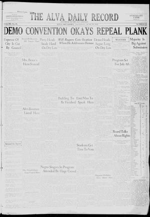 The Alva Daily Record (Alva, Okla.), Vol. 30, No. 156, Ed. 1 Thursday, June 30, 1932
