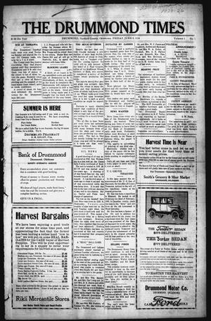 The Drummond Times (Drummond, Okla.), Vol. 1, No. 1, Ed. 1 Friday, June 6, 1924