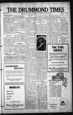 The Drummond Times (Drummond, Okla.), Vol. 1, No. 20, Ed. 1 Friday, October 17, 1924