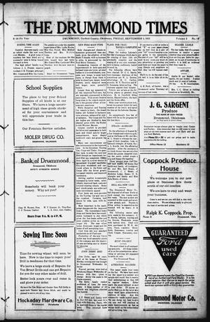 The Drummond Times (Drummond, Okla.), Vol. 2, No. 14, Ed. 1 Friday, September 4, 1925