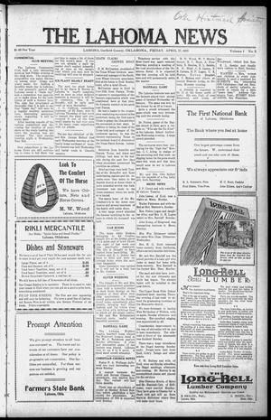 The Lahoma News (Lahoma, Okla.), Vol. 1, No. 3, Ed. 1 Friday, April 27, 1923