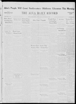 The Alva Daily Record (Alva, Okla.), Vol. 30, No. 259, Ed. 1 Thursday, October 27, 1932
