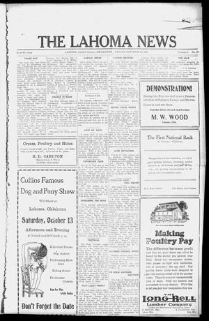 The Lahoma News (Lahoma, Okla.), Vol. 1, No. 27, Ed. 1 Friday, October 12, 1923