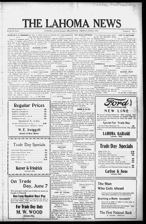 The Lahoma News (Lahoma, Okla.), Vol. 2, No. 9, Ed. 1 Friday, June 6, 1924
