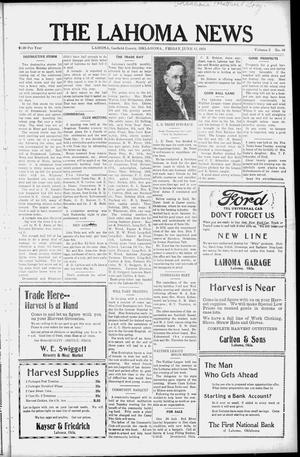 The Lahoma News (Lahoma, Okla.), Vol. 2, No. 10, Ed. 1 Friday, June 13, 1924