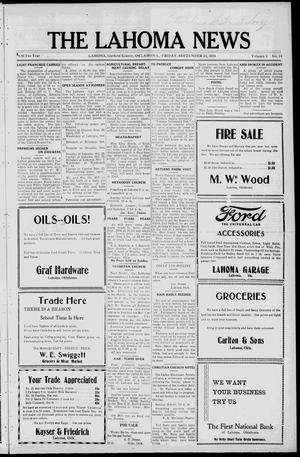 The Lahoma News (Lahoma, Okla.), Vol. 2, No. 24, Ed. 1 Friday, September 19, 1924