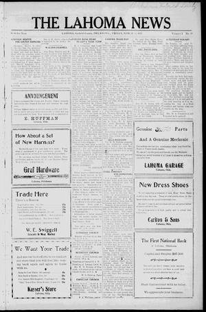 The Lahoma News (Lahoma, Okla.), Vol. 2, No. 49, Ed. 1 Friday, March 13, 1925
