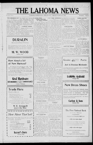 The Lahoma News (Lahoma, Okla.), Vol. 2, No. 51, Ed. 1 Friday, March 27, 1925