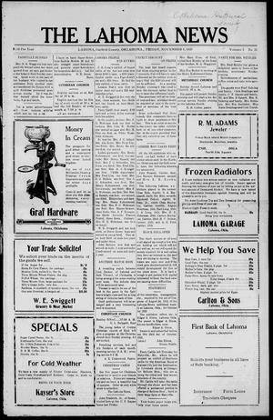 The Lahoma News (Lahoma, Okla.), Vol. 3, No. 31, Ed. 1 Friday, November 6, 1925