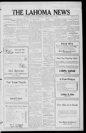 The Lahoma News (Lahoma, Okla.), Vol. 3, No. 49, Ed. 1 Friday, March 12, 1926