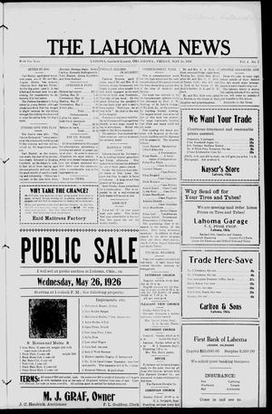 The Lahoma News (Lahoma, Okla.), Vol. 4, No. 7, Ed. 1 Friday, May 21, 1926
