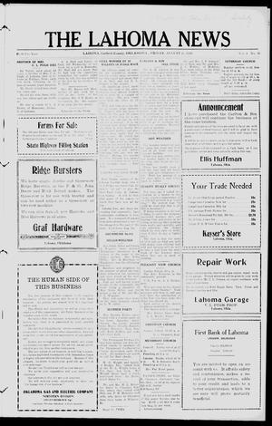 The Lahoma News (Lahoma, Okla.), Vol. 4, No. 19, Ed. 1 Friday, August 13, 1926