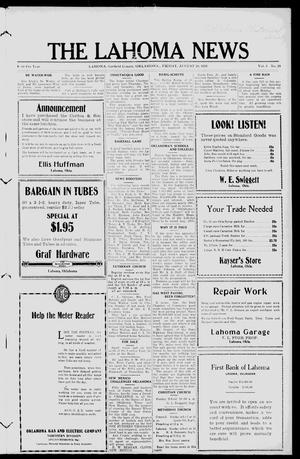 The Lahoma News (Lahoma, Okla.), Vol. 4, No. 20, Ed. 1 Friday, August 20, 1926