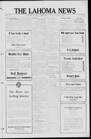 The Lahoma News (Lahoma, Okla.), Vol. 4, No. 28, Ed. 1 Friday, October 15, 1926