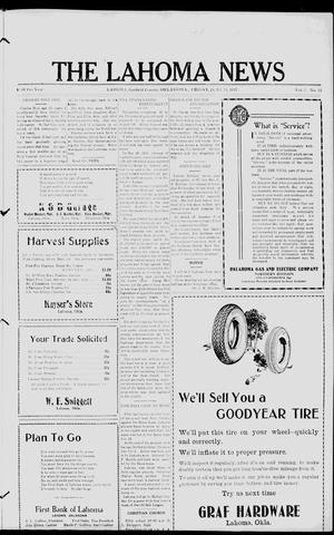 The Lahoma News (Lahoma, Okla.), Vol. 5, No. 12, Ed. 1 Friday, June 24, 1927