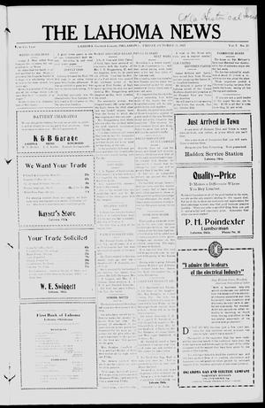 The Lahoma News (Lahoma, Okla.), Vol. 5, No. 29, Ed. 1 Friday, October 21, 1927