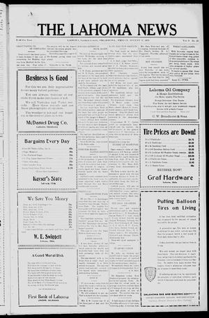 The Lahoma News (Lahoma, Okla.), Vol. 6, No. 20, Ed. 1 Friday, August 17, 1928