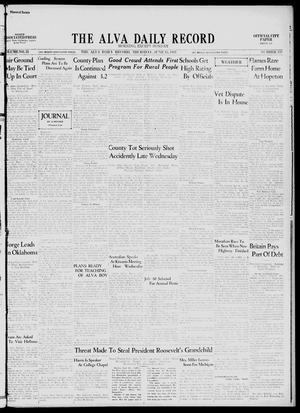 The Alva Daily Record (Alva, Okla.), Vol. 31, No. 143, Ed. 1 Thursday, June 15, 1933