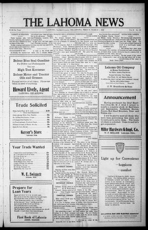 The Lahoma News (Lahoma, Okla.), Vol. 6, No. 48, Ed. 1 Friday, March 1, 1929