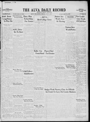 The Alva Daily Record (Alva, Okla.), Vol. 31, No. 161, Ed. 1 Friday, July 7, 1933