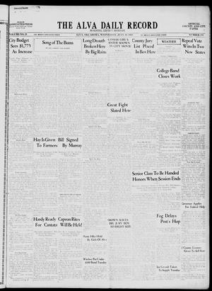 The Alva Daily Record (Alva, Okla.), Vol. 31, No. 171, Ed. 1 Wednesday, July 19, 1933