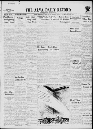 The Alva Daily Record (Alva, Okla.), Vol. 31, No. 219, Ed. 1 Friday, September 15, 1933
