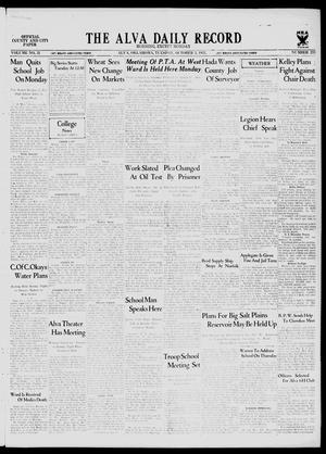 The Alva Daily Record (Alva, Okla.), Vol. 31, No. 233, Ed. 1 Tuesday, October 3, 1933