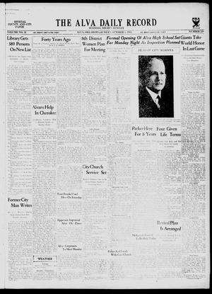 The Alva Daily Record (Alva, Okla.), Vol. 31, No. 238, Ed. 1 Sunday, October 8, 1933
