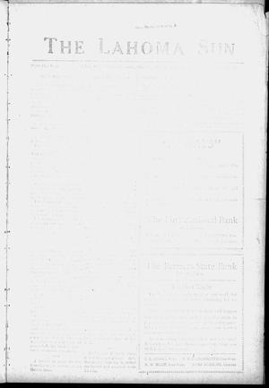 The Lahoma Sun (Lahoma, Okla.), Vol. 26, No. 3, Ed. 1 Friday, January 20, 1922