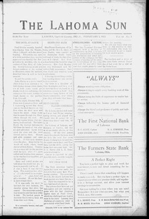 The Lahoma Sun (Lahoma, Okla.), Vol. 26, No. 5, Ed. 1 Friday, February 3, 1922